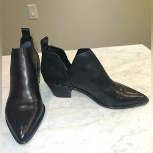 Black Leather Ankle Boots Dolce Vita Size 9.5